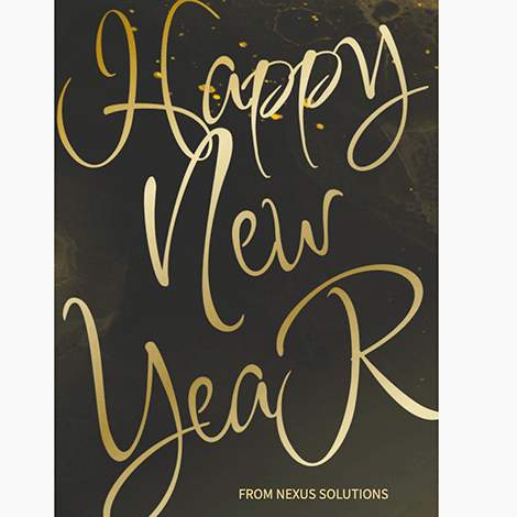 Happy New Year Script eCard